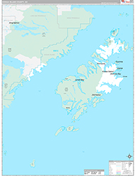 Kodiak IslandBorough (County), AK Wall Map Premium Style 2026